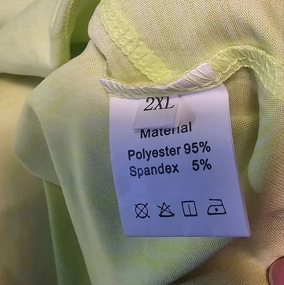 Quccefods Women's Mesh Athletic Sleeveless Workout Tank Tops Neon Green 2XL NWT - Picture 10 of 12